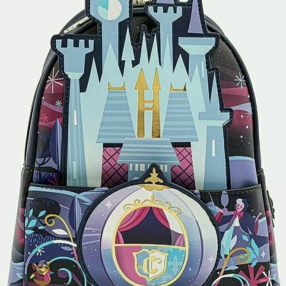 loungefly Handbags - Loungefly Disney Cinderella Castle Series Womens Mini Backpack New with tags